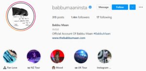 babbu maan instagram followers theblondpost