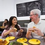 Tim Cook Madhuri Dixit Vada Pav Mumbai Theblondpost