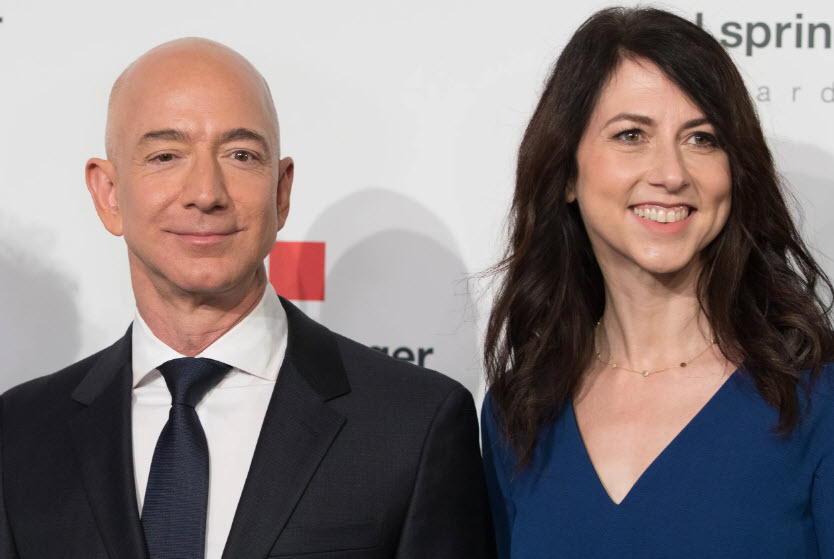 Jeff Bezos and MacKenzie Scott